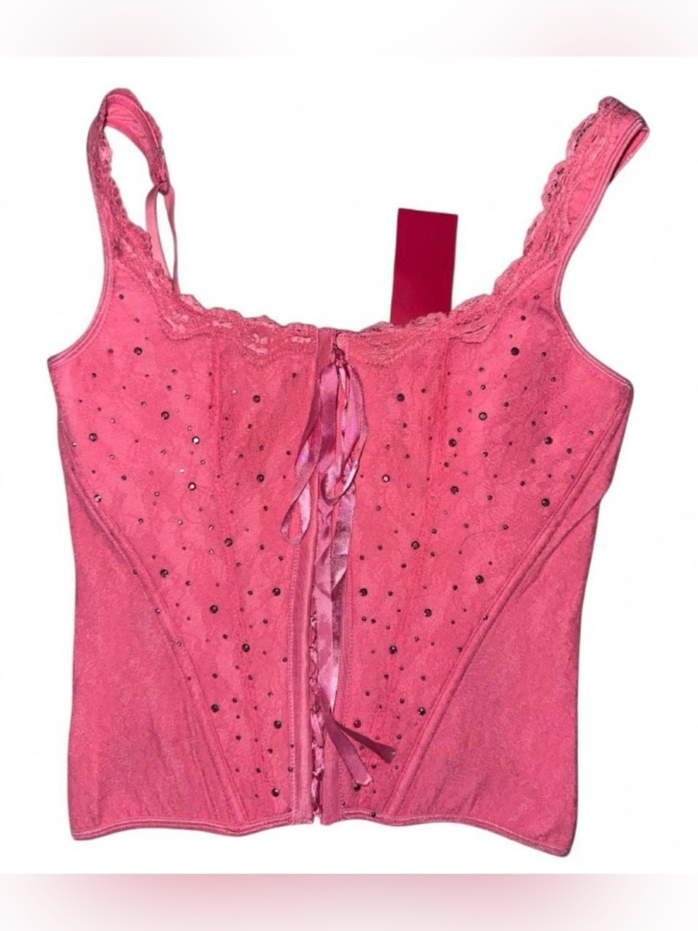 Pink Lace Corset Top